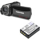 Batteria per Toshiba Camileo X200, X400, PA3985, Li-Ion, 1600mAh, 3.7V, HQ
