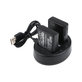 Batteria per Nikon Coolpix P7000, P7700, D3100, D3200, D5100, 1030mAh, Li-Ion, 7.4V, EN-EL14, 2pz con caricabatterie, HQ