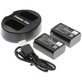 Batteria per Sony NEX-5, Alpha 7, NEX-7, 1030mAh, Li-Ion, 7.4V, NP-FW50, 2pz con caricabatterie, HQ