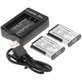 Batteria per Sony Cyber-shot DSC-RX100, Cyber-shot DSC-WX300B, 1150mAh, Li-Ion, 7.4V, NP-BX1, 2pz con caricabatterie, HQ