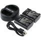 Batteria per Canon EOS 5D Mark II, EOS 7D, 2000mAh, Li-Ion, 7.4V, LP-E6, 2pz con caricabatterie, HQ