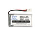 Batteria per Hubsan X4 H107, H107C-A24, Li-Pol, 650mAh, 3.7V, HQ