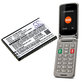 Batteria per Saiet Lumina, Ready, Single, Brondi Amico Favoloso, Gigaset GI390, 590, V30145-K1310-X470, Li-Ion, 3.7V, 800mAh, HQ