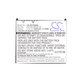 Batteria per HP Compaq iPAQ rx3000, rx3115, rx3700, hx2110, hx2790, HSTNH-M03B-SS, Li-Ion, 1400mAh, 3.7V, HQ