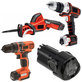 Batteria per Black & Decker EGBL108, BDCDMT112, LBXR12, BL1310, BL1510, LB12, Li-Ion, 2500mAh, 12V, HQ