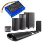 Batteria per Philips Fidelio B5/12, Fidelio HTL9100, Fidelio HTL9300, 104050-2S, Li-Pol, 2500mAh, 7.4V, HQ