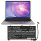 Batteria per Huawei MateBook 13, 13 i7, HB4593J6ECW, Li-Pol, 3600mAh, 11.4V, HQ