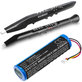 Batteria per Akai 5000 Solo, Ewi 5000, 1ABTUR18650ZY01, Li-Ion, 3400mAh, 3.7V, HQ