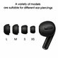 Gommini auricolari in silicone di ricambio per Apple AirPods Pro e Pro 2, Set (L, M, S, XS), Black