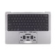 Top case con tastiera US e batteria per MacBook Pro 14", A2442 (2021), A2779 (2023), Space Gray, 661-21972, Genuine Apple