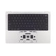 Top case con tastiera US e batteria per MacBook Pro 14", A2442 (2021), A2779 (2023), Silver, 661-21973, Genuine Apple