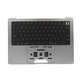 Top case con tastiera US e batteria per MacBook Pro 14", A2442 (2021), A2779 (2023), Space Gray, 661-32210, Genuine Apple