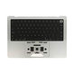 Top case con tastiera US e batteria per MacBook Pro 14", A2442 (2021), A2779 (2023), Silver, 661-32211, Genuine Apple