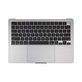Top case con tastiera US e batteria per MacBook Air 13", A3113 (2024), Space Gray, 661-40227, Genuine Apple
