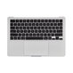 Top case con tastiera US e batteria per MacBook Air 13", A3113 (2024), Silver, 661-40228, Genuine Apple