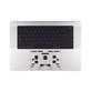 Top case con tastiera US e batteria per MacBook Pro 14", A3112 (2024), Silver, 661-42513, Genuine Apple