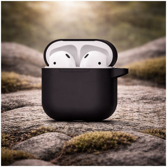 Custodia in silicone per AirPods 1 e 2, Black