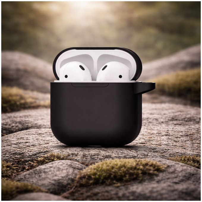 Custodia in silicone per AirPods 1 e 2, Black