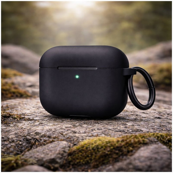 Custodia in silicone per AirPods 4, Black