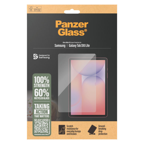 Vetro temperato UWF per Samsung Galaxy Tab S10 Lite, Trasparente, PanzerGlass