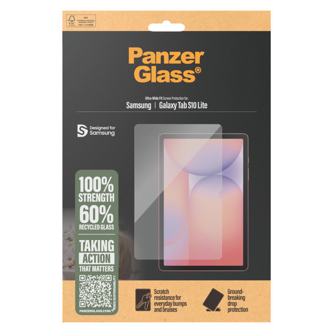 Vetro temperato UWF per Samsung Galaxy Tab S10 Lite, Trasparente, PanzerGlass