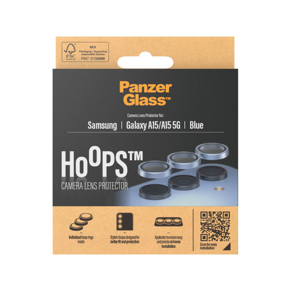 Protezione lente fotocamera Hoops per Samsung A15/A15 5G, Blu, PanzerGlass