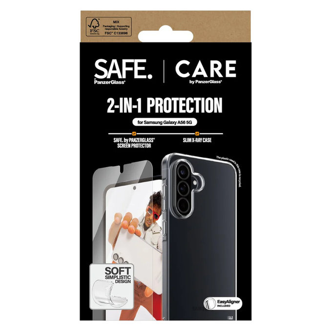 Bundle 2-in-1 con applicatore per Samsung Galaxy A56 5G, PanzerGlass