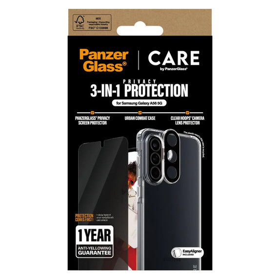 Bundle 3-in-1 Privacy per Samsung Galaxy A56 5G, PanzerGlass