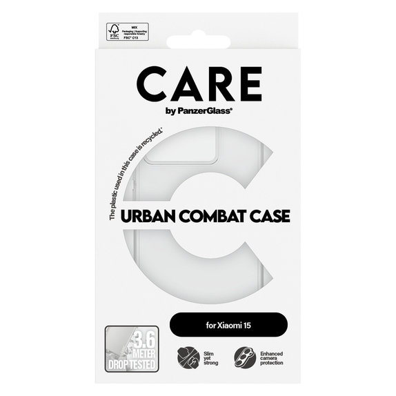 Custodia Urban Combat per Xiaomi 15, Trasparente, PanzerGlass