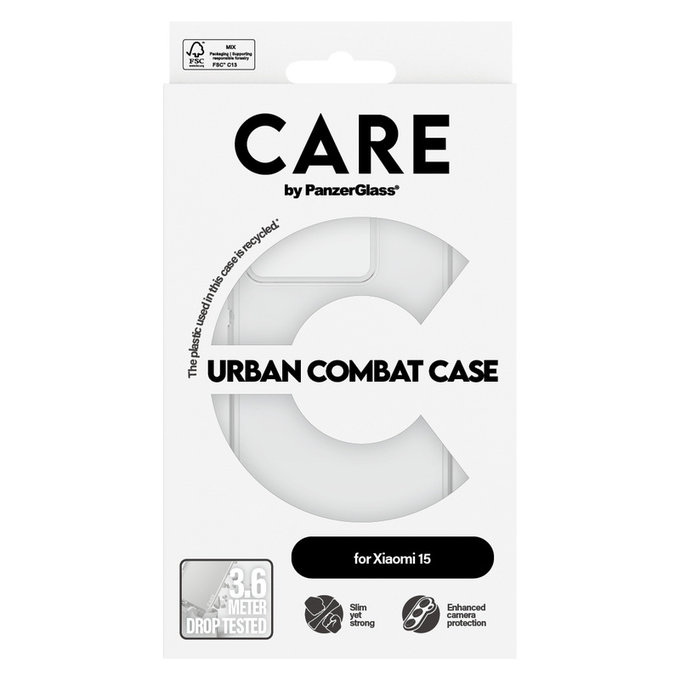Custodia Urban Combat per Xiaomi 15, Trasparente, PanzerGlass