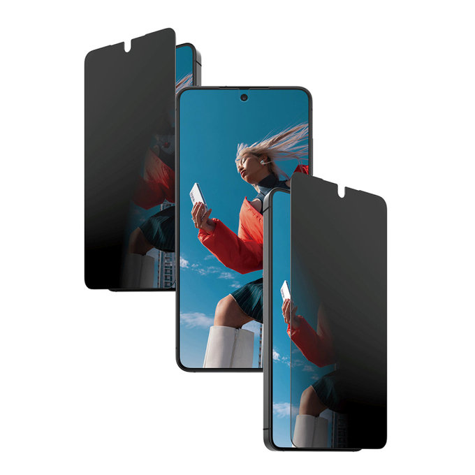 Vetro temperato privacy UWF 2-Way con applicatore per Samsung S26, Clear, PanzerGlass