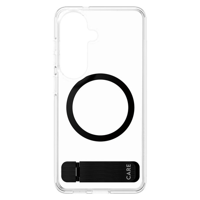 Custodia Kickstand con QI nero per Samsung Galaxy S26, Trasparente, PanzerGlass