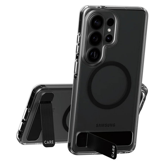 Custodia Kickstand con QI nero per Samsung Galaxy S26 Ultra, Trasparente, PanzerGlass