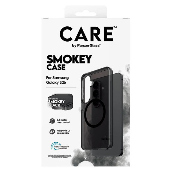 Custodia Smokey con QI nero per Samsung Galaxy S26, Nero, PanzerGlass
