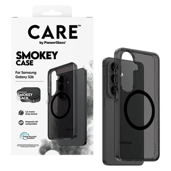 Custodia Smokey con QI nero per Samsung Galaxy S26, Nero, PanzerGlass