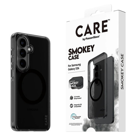 Custodia Smokey con QI nero per Samsung Galaxy S26, Nero, PanzerGlass