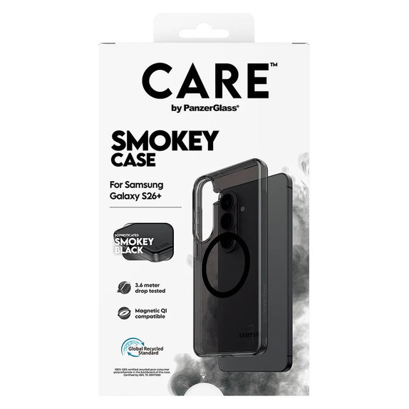 Custodia Smokey con QI nero per Samsung Galaxy S26+, Nero, PanzerGlass