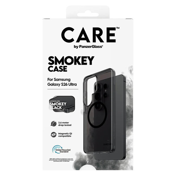 Custodia Smokey con QI nero per Samsung Galaxy S26 Ultra, Nero, PanzerGlass