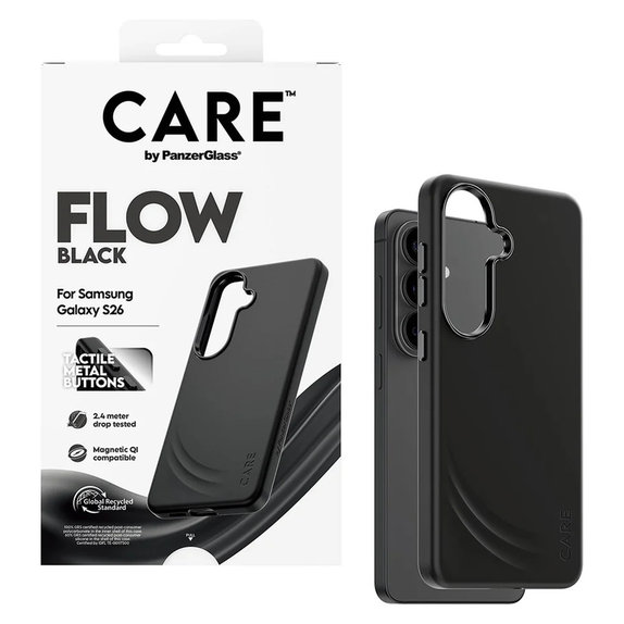 Custodia FLOW con QI per Samsung Galaxy S26, Nero, PanzerGlass