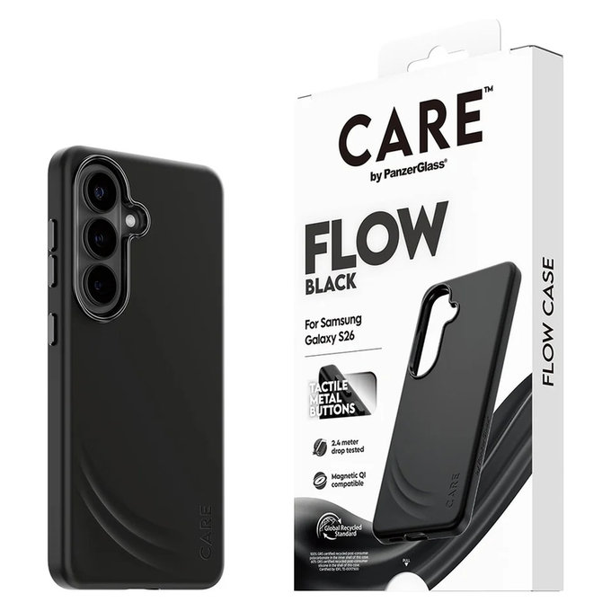Custodia FLOW con QI per Samsung Galaxy S26, Nero, PanzerGlass