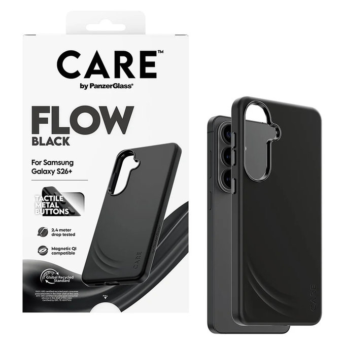 Custodia FLOW con QI per Samsung Galaxy S26+, Nero, PanzerGlass