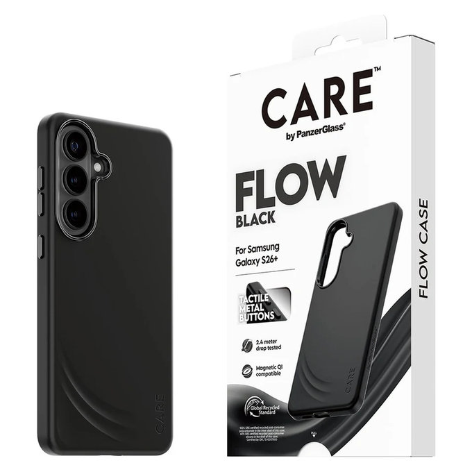 Custodia FLOW con QI per Samsung Galaxy S26+, Nero, PanzerGlass