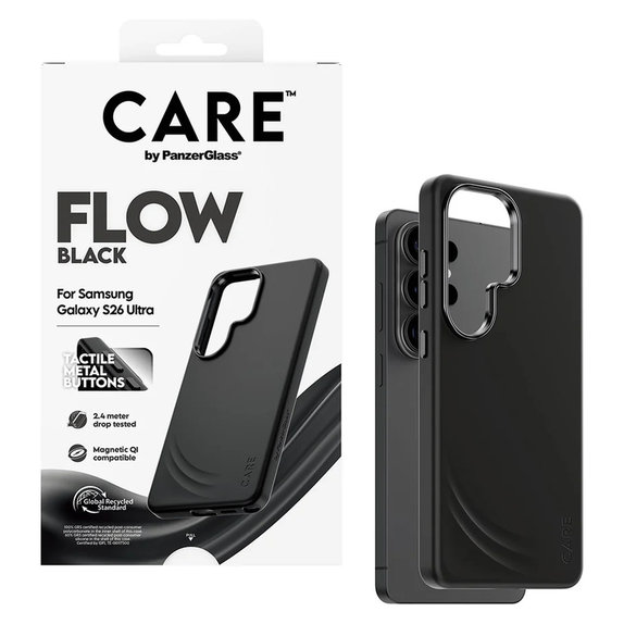 Custodia FLOW con QI per Samsung Galaxy S26 Ultra, Nero, PanzerGlass