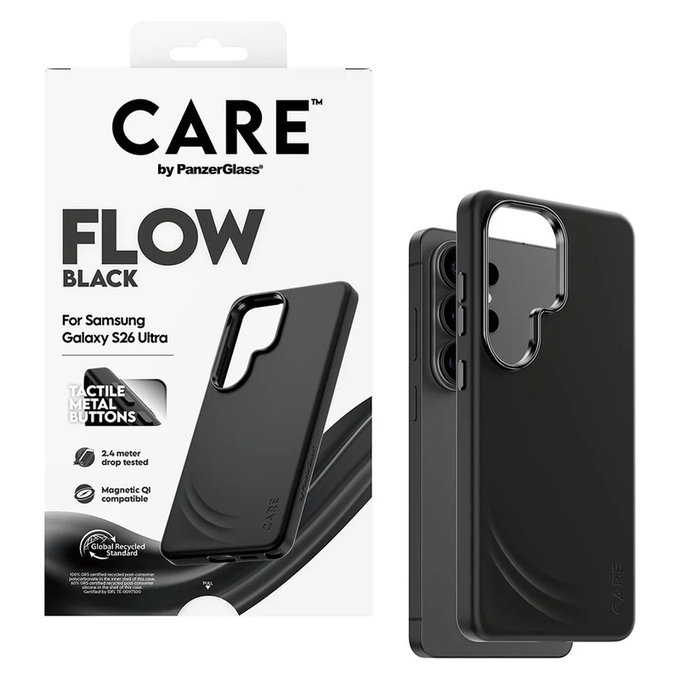 Custodia FLOW con QI per Samsung Galaxy S26 Ultra, Nero, PanzerGlass