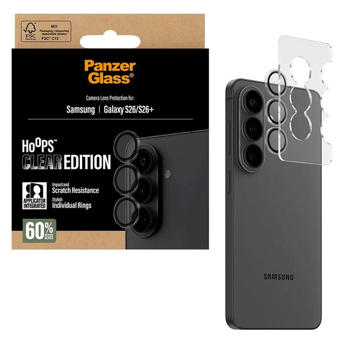 Protezione obiettivo Hoops per Samsung S26/S26+, Trasparente, PanzerGlass