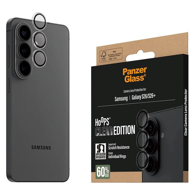 Protezione obiettivo Hoops per Samsung S26/S26+, Trasparente, PanzerGlass