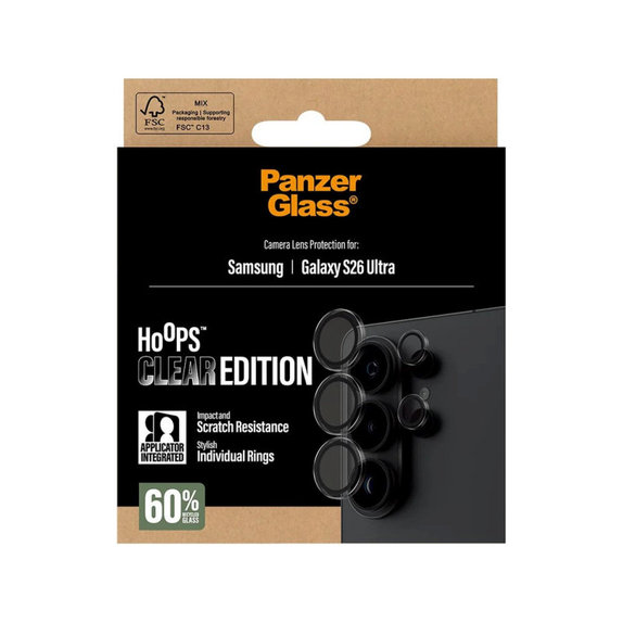 Protezione obiettivo Hoops per Samsung S26 Ultra, Trasparente, PanzerGlass
