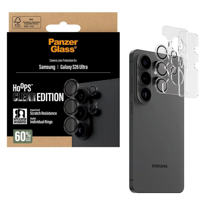 Protezione obiettivo Hoops per Samsung S26 Ultra, Trasparente, PanzerGlass