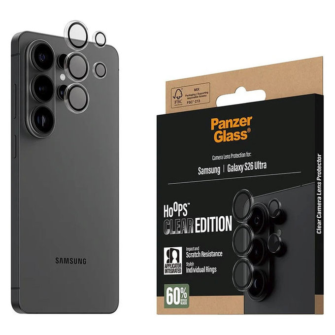 Protezione obiettivo Hoops per Samsung S26 Ultra, Trasparente, PanzerGlass