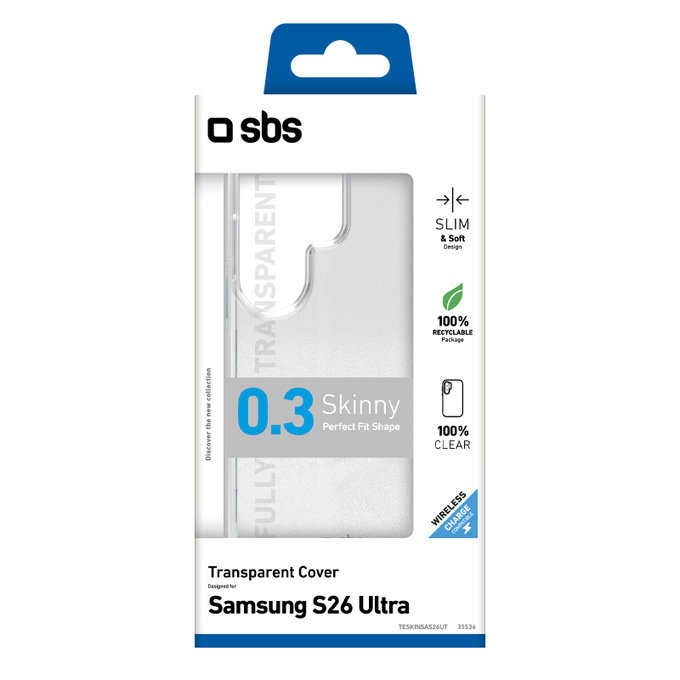 Custodia Skinny per Samsung S26 Ultra, Transparent, SBS